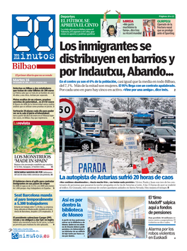 Los Inmigrantes Se Distribuyen En Barrios Y Por Indautxu, Abando