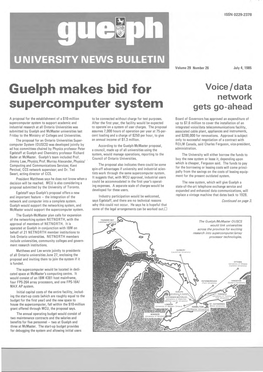 Guelph Makes Bid for Supercomputer System