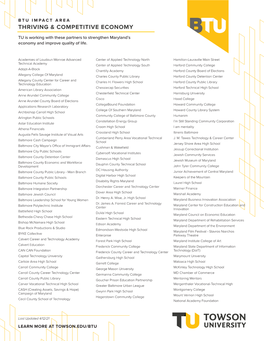 Thriving & Competitive Economy Impact Area