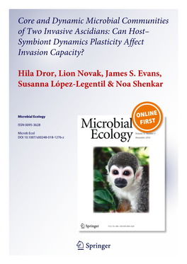 Core and Dynamic Microbial Communities of Two Invasive Ascidians: Can Host– Symbiont Dynamics Plasticity Affect Invasion Capacity?