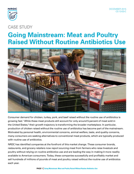 Meat and Poultry Raised Without Routine Antibiotics Use