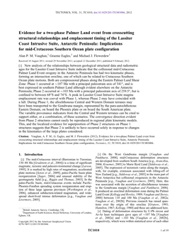 Evidence for a Two-Phase Palmer Land Event from Crosscutting