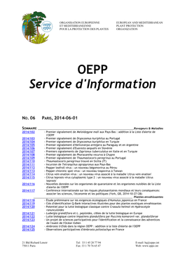 EPPO Reporting Service