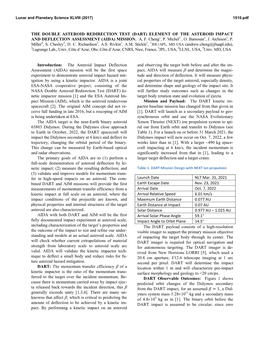 (Dart) Element of the Asteroid Impact and Deflection Assessment (Aida) Mission