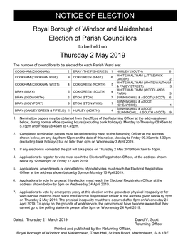 LGEW Notice of Election