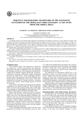 Sequence Stratigraphic Framework of the Paleogene Succession of the Himalayan Foreland Basin: a Case Study from the Shimla Hills