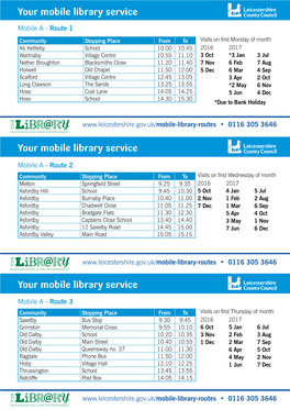 Your Mobile Library Service