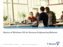 Basics of Windows OS for Reverse Engineering Malware