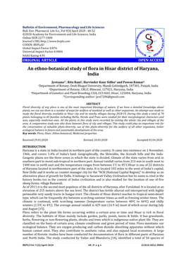 An Ethno-Botanical Study of Flora in Hisar District of Haryana, India