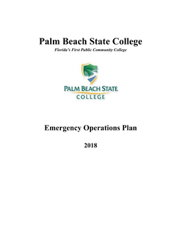 Palm Beach State College Hurricane Preparedness Plan