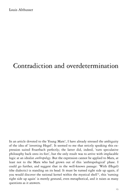 Contradiction and Overdetermination