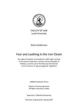 Fear and Loathing in the Iron Closet