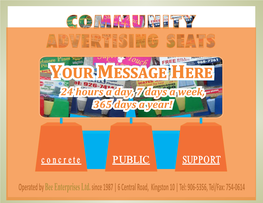 Community Advertising Seats