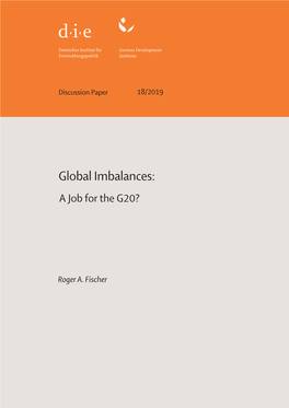 Global Imbalances: a Job for the G20?