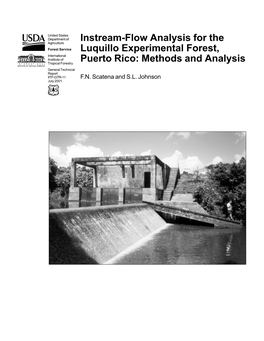 Instream-Flow Analysis for the Luquillo Experimental Forest, Puerto Rico: Methods and Analysis