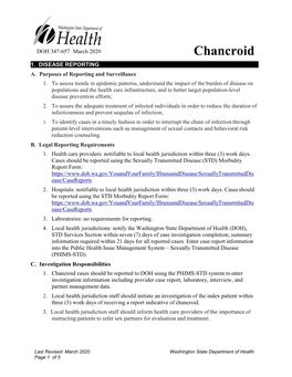 Chancroid Reporting Guidelines
