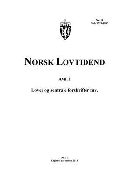 Norsk Lovtidend