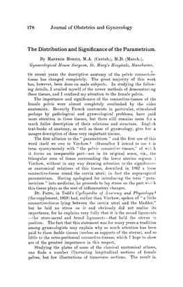 The Distribution and Significance of the Parametrium