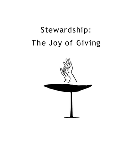 Stewardship: the Joy of Giving