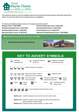 Key to Advert Symbols