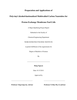 Preparation and Applications of Polyvinyl Alcohol-Funtionalized