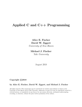 Applied C and C++ Programming