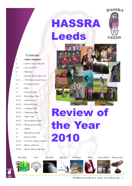 HASSRA Leeds Review of the Year 2010