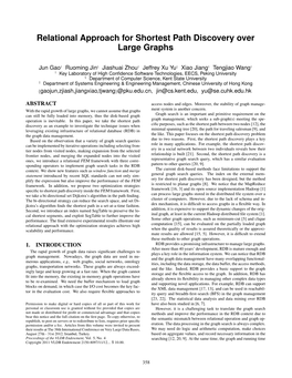 Relational Approach for Shortest Path Discovery Over Large Graphs