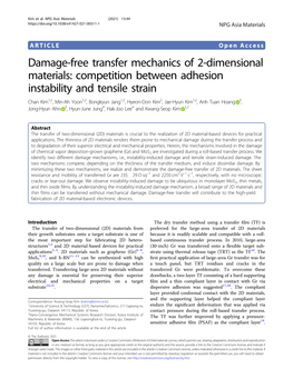 Damage-Free Transfer Mechanics of 2-Dimensional Materials