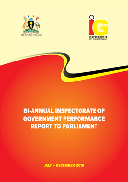 IG Report to Parliament July to December 2018