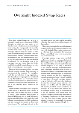 Overnight Indexed Swap Rates