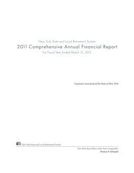 2011 Comprehensive Annual Financial Report for Fiscal Year Ended March 31, 2011