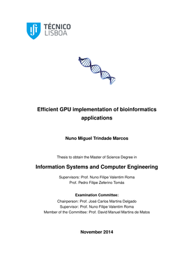 Efficient GPU Implementation of Bioinformatics Applications