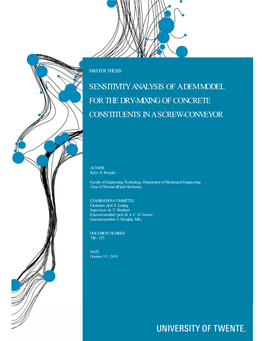 Sensitivity Analysis of a Dem Model for the Dry-Mixing of Concrete Constituents in a Screw-Conveyor