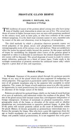 Prostate Gland Biopsy