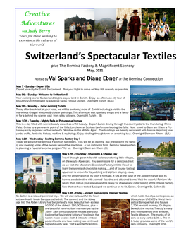 Switzerland's Spectacular Textiles