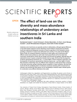 The Effect of Land-Use on the Diversity and Mass-Abundance Relationships