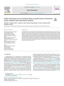 Highly Discriminant Rate of Dianhong Black Tea Grades Based On