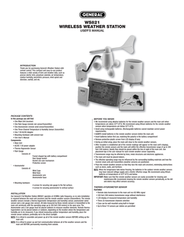 WS821DL User Manual