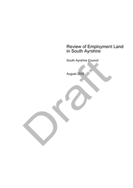 Review of Employment Land in South Ayrshire 2016