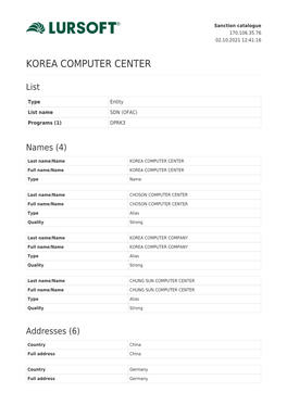 Korea Computer Center