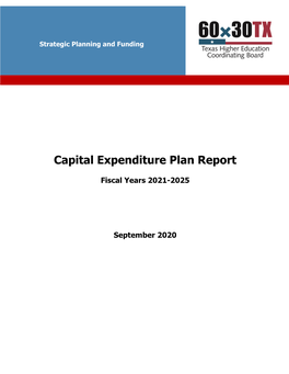 Capital Expenditure Plans FY 2021