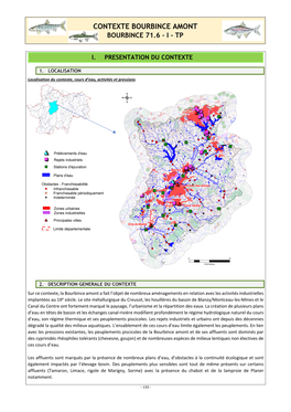 Bourbince 71.6 – I ‐ Tp Contexte Bourbince Amont Bourbince 71.6 – I - Tp