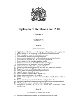 Employment Relations Act 2004