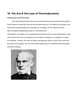 18. the 2Nd & 3Rd Laws of Thermodynamics
