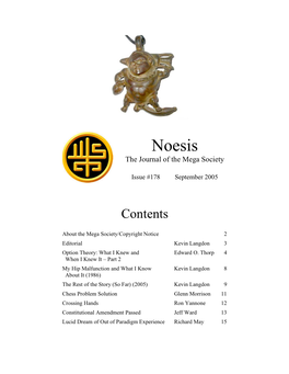 Noesis the Journal of the Mega Society