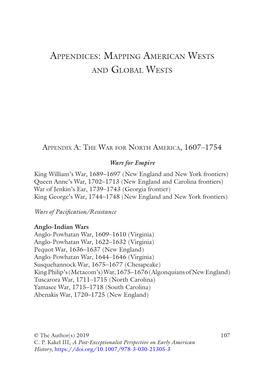 North America, 1607–1754