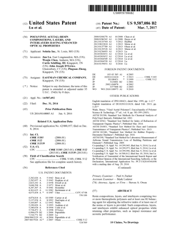 (12) United States Patent (10) Patent No.: US 9,587,086 B2 Lu Et Al