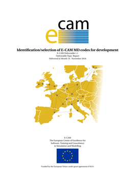 Identification/Selection of E-CAM MD Codes for Development