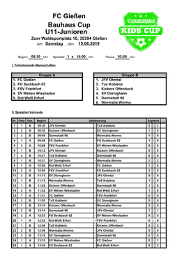 FC Gießen U11-Junioren Bauhaus